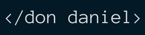 Don Daniel's Tech Blog.